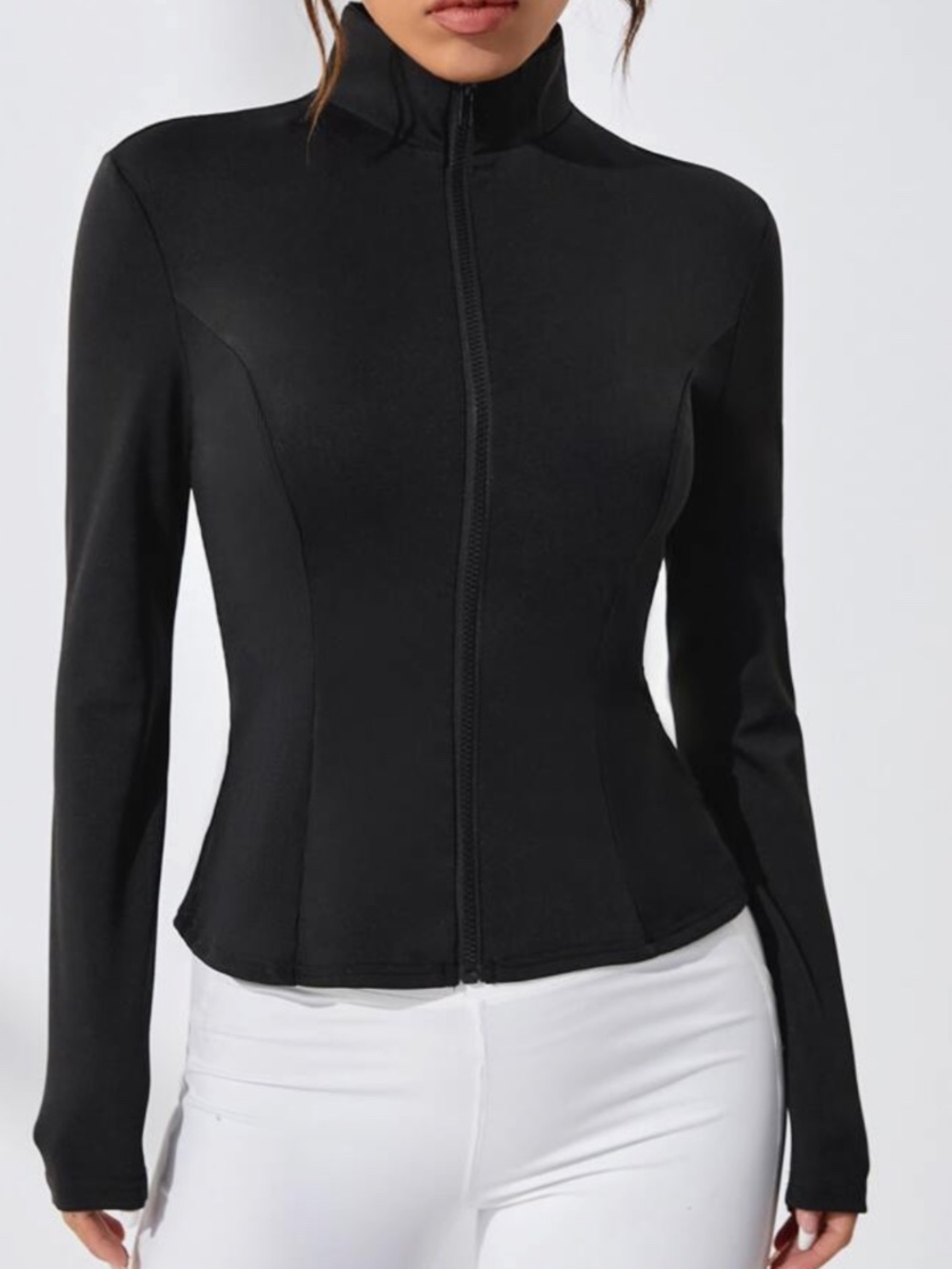 SHEIN Sports Yoga Jacket Basic Black